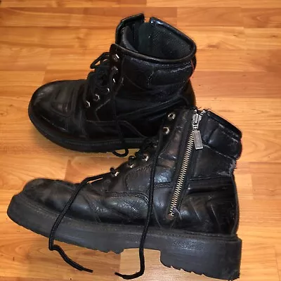 Harley Davidson Men's Black Leather Boots Size 8 • $35