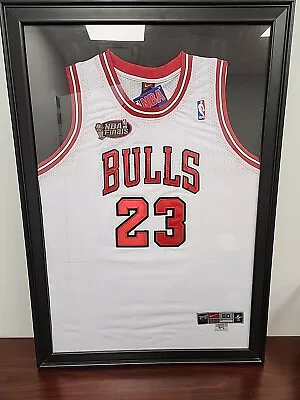 KJ: Framed Authentic Michael Jordan NBA Finals Chicago Bulls Jersey Size 50 • $395