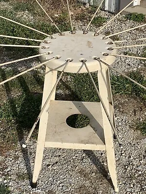 Rare Stool Drying Rack Steel ChairPrimitive Kitchen Tool Vintage Barstool MCM • $230