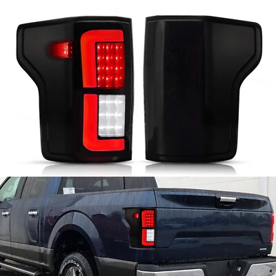 $125.99 • Buy 1Pair Smoke Lens Black Housing LED Tail Lights Brake Lamps For 18-20 Ford F150