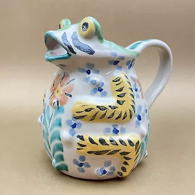 Gorky Gonzalez Signed Art Pottery Frog Pitcher Hand Painted GTO Mexico ~MSRP $83 • $30