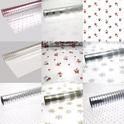 £1.99 • Buy Christmas Cellophane Gift Wrap Hamper Bag Basket Santa Dot Snowflake Xmas