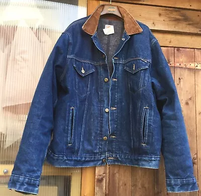£123.50 • Buy Vtg, USA Made L  / XL Carhartt Trucker Jacket Blanket Lined Throughout Dark Blue