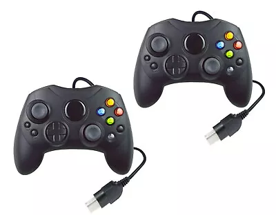 Black Controller For Original Xbox Wired Gamepad Fit Official Console NEW 2 PACK • £24.95