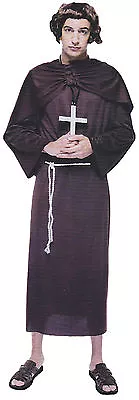 XL MONK BROWN ROBE COSTUME 46-48 Adult Mens Christian Catholic Medieval Holy NEW • $21.15