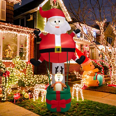 $69.98 • Buy 8 FT Inflatable Santa Claus & Reindeer Giant Hot Air Balloon With LED Lights