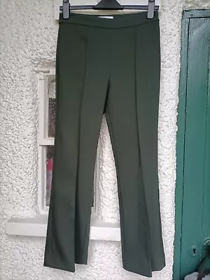 NEW Mango Pintuck Dark Green Trousers Size 10 • £5