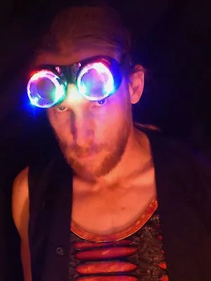 LED Goggles - Steampunk - Cosplay - Paintable - EDM Dance Flashing Light Up • $18.99