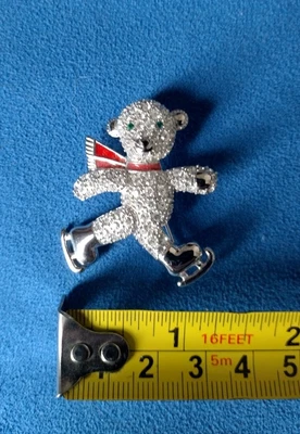 £8 • Buy Adrian Buckley Skating Teddy Brooch