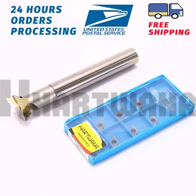 Indexable Dovetail Cutter Milling 60 Degree Milling Tool Holder Carbide Inserts • $61.20