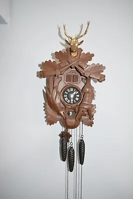 Vintage 1973 German  E. Schmeckenbecher Stag Deer Dual Cuckoo - Cuckoo Clock • $114.50