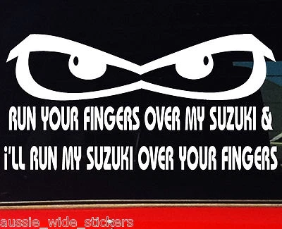 $6.90 • Buy Funny Stickers For SUZUKI Sierra Jimny Zook 4x4 Bullbar RUN MY 200mm