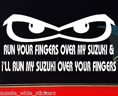 Funny Stickers For SUZUKI Sierra Jimny Zook 4x4 Bullbar RUN MY 200mm • $6.90