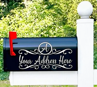 TWO Custom Mailbox Address Monogram Lettering Decal Sticker Vinyl Various Colors • $13.50