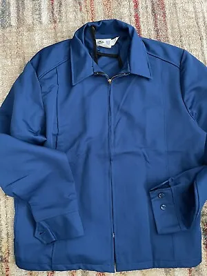 VTG New Riverside Flexbac Full Zip Blue  Mens Work Jacket SZ -M 42L Made In USA • $19.99