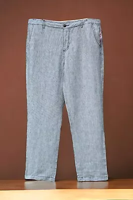 Calypso St. Barth Marrakech Railroad Stripe Jay Linen Pants Size 31 Nwt • $14.99