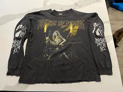 Vintage Cradle Of Filth Dead Girls Long Sleeve Shirt Rare Black Metal Emperor • $26
