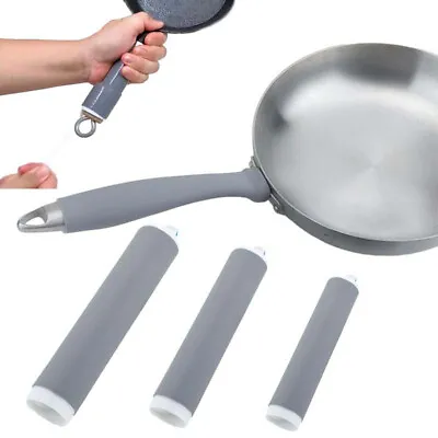 2/3Pcs Silicone Pot Pan Handle Kitchen Saucepan Holder Sleeve Slip Cover Grip • £11.96