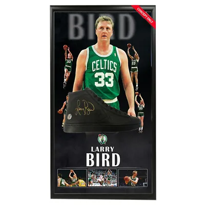 Larry Bird Hand Signed Framed Basketball Shoe Boston Celtics Nba Jordan Lebron • $1495