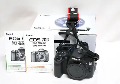 Canon EOS 70D 20.2MP Digital SLR Camera Body Shutter Count 7500 • $350