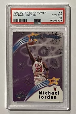 1997 Ultra Star Power Michael Jordan PSA 10 #1 • $265