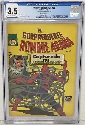 Amazing Spider-man #25 Cgc 3.5 Mexican 1st App Of Mary Jane Watson La Prensa • $379.99