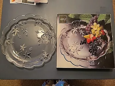 Mikasa Garden Terrace 14 1/2  Round Etched Crystal Platter Wedding Gift • $40