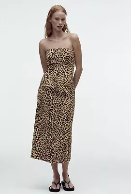 ZARA Tube Leopard Print Dress XL NWT • $55