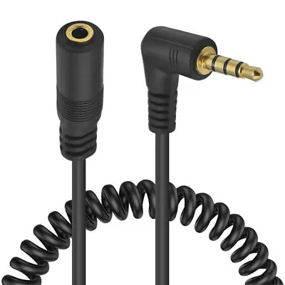 3.5mm Male To 3.5mm Female 4-Pole TRRS Jack Headset Extension Cable 1m • £4.99