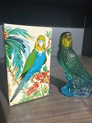 AVON - Vintage- Island Parakeet W/ Moonwind Cologne Glass Bird Figurine Bottle • $10