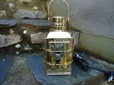 Ships Brass Cargo Lamp Electric Navigation Chief Lantern Port Starboard Masthead • $105.82