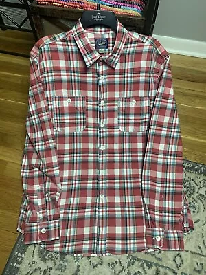 VTG J Crew Sportsmen’s Outfitters Red Plaid Button Up Western Shirt Mens Large • $30