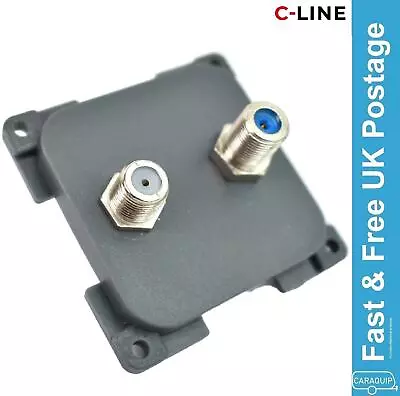 £12.90 • Buy C-Line Twin Satellite Aerial Socket Outlet CBE Caravan Motorhome VW Campervan