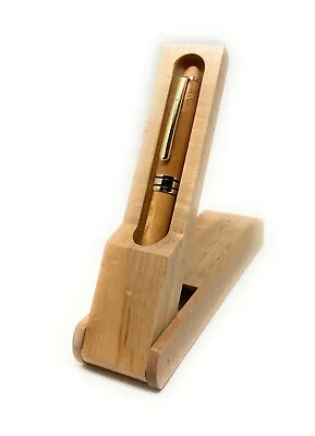 £19.95 • Buy Personalised Maple Folding Wooden Pen Gift Set - Engraved Birthday Gift