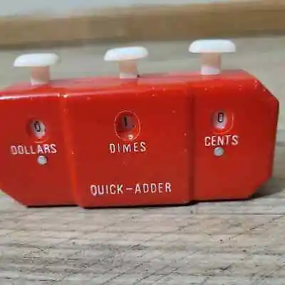 Vintage 1970s Coin Adder Red Handheld Coin Counter • $10