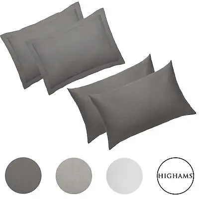 £6.99 • Buy Highams Multi-Pack Polycotton Hotel Style Housewife Oxford Edge Pillowcase Set