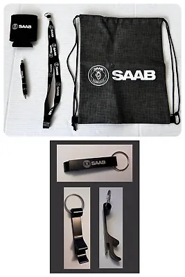 Lot Saab Technologies Items Employee Swag Koozie Bag Pen Lanyard Collectibles • $42.99