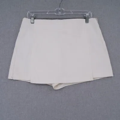 $16.99 • Buy Zara Skirt Womens Size L Large Ivory Pleated Skort Casual