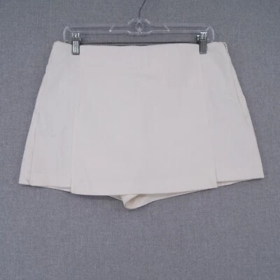 $16.99 • Buy Zara Skirt Womens Size L Large Ivory Pleated Skort Casual