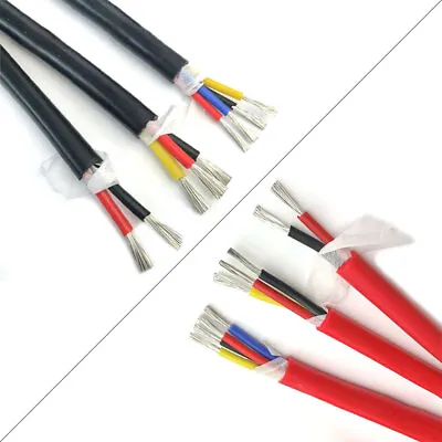 Power Cord 2/3/4 Core Silicone Rubber Cable Tinner Copper Stranded Wire • $14.72