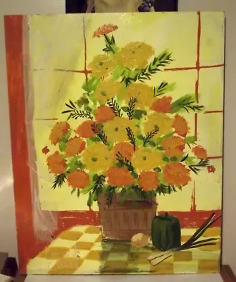 Vanguard Studios STUART Painting Artwork Orange YEllow Flowers • $119.99