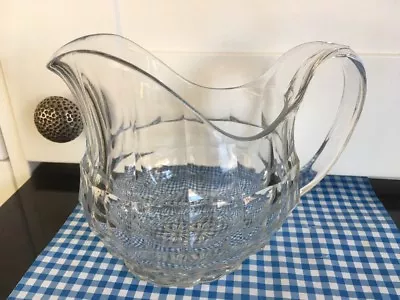 Vintage 1930s/40s DAVIDSON Pressed Glass ~*Jacobean*~ WATER JUG- 1 Pint -VGC • £12.99