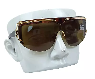 NOS VALENTINO SUNGLASSES VINTAGE 70s WRAP METAL MASK GENUINE ITALY • $255