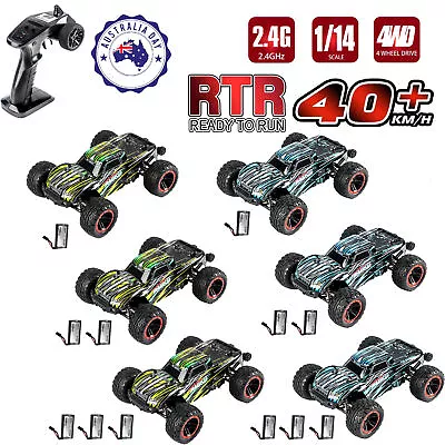 1/14 4WD 2.4GHz RC Racing Car 40KM/H High-Speed Off Road Buggy 3xBattery N2K2 • $114.05