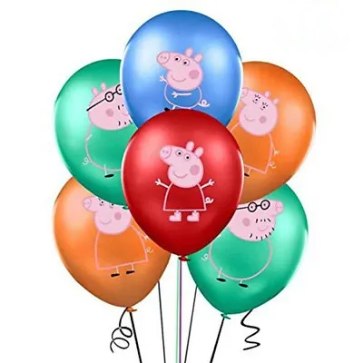 £4.99 • Buy Peppa Pig X10 Latex Balloons Printed Kids Birthday Party Boys Girls George