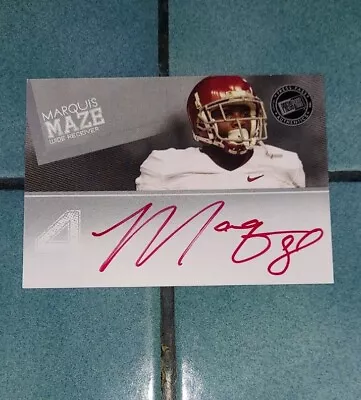 Marquis Maze '12 Press Pass SIGNINGS Auto Red Ink SP Alabama Crimson Tide PPS-MM • $9
