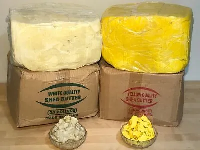$6.50 • Buy Shea Butter 100% Raw African  Organic Unrefined Natural Bulk   -  Yellow / Ivory