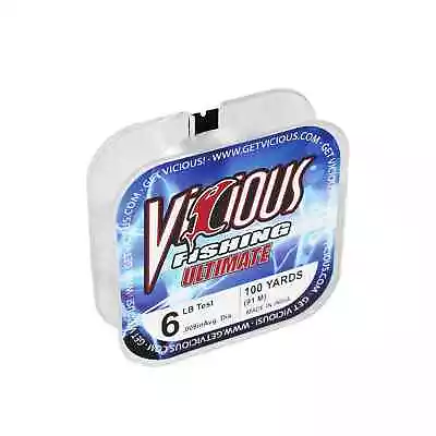 Vicious Fishing Ultimate Clear Blue Fluorescent Mono - 6LB 100 Yards • $6.45