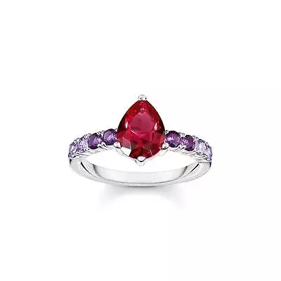 Genuine THOMAS SABO Heritage Glam Solitaire Ring With Colourful Stones • $179