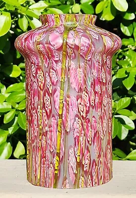 Antique Kralik Millefiori Murano Style Textured Art Glass Lamp Shade MINT! • $325